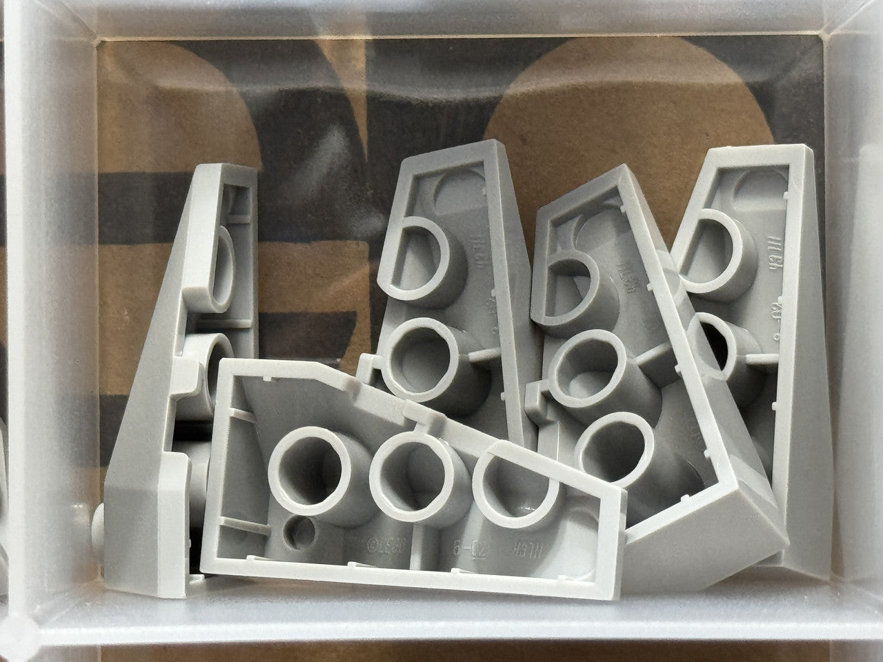 LEGO Parts - Light Bluish Gray Wedge 4 x 2 Triple Right - No 43711 - QTY 5