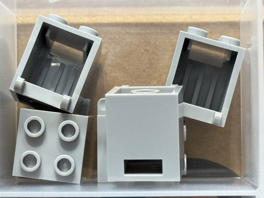 LEGO Parts - Light Bluish Gray Container, Box 2 x 2 x 2 - No 4345 - QTY 5