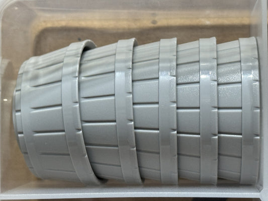 LEGO Parts - Light Bluish Gray Container, Barrel Half Large - No 64951 - QTY 5