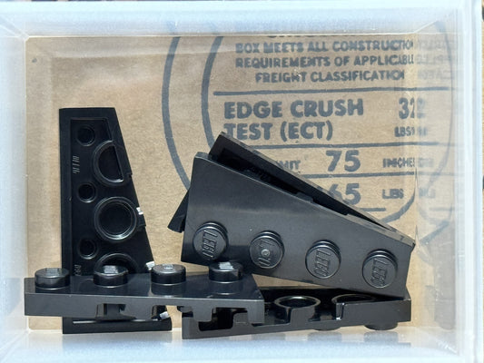 LEGO Parts - Black Wedge, Plate 4 x 2 Left - No 41770 - QTY 5