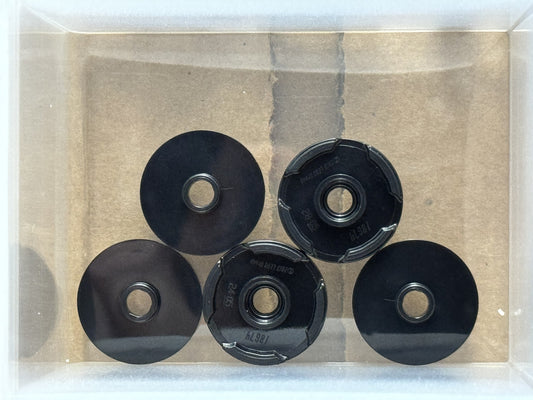 LEGO Parts - Black Tile, Round 2 x 2 with Open Stud - No 18674 - QTY 5