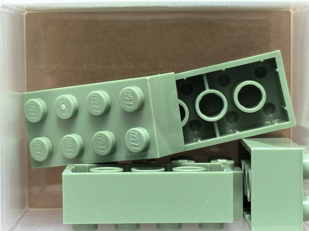 LEGO Parts - Sand Green Brick 2 x 4 - No 3001 - QTY 5