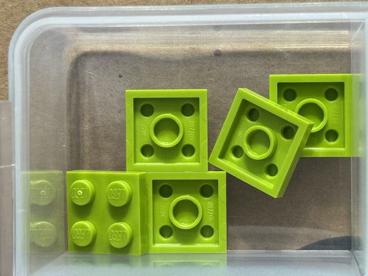 LEGO Parts - Lime Plate 2 x 2 - No 3022 - QTY 5