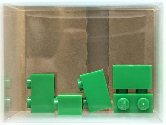 LEGO Parts - Green Brick 1 x 2 - No 3004 - QTY 5