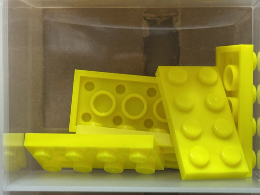 LEGO Parts - Neon Yellow Plate 2 x 4 - No 3020 - QTY 5