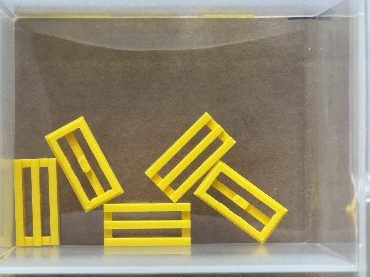 LEGO Parts - Yellow Tile 1 x 2 Grille - No 2412b - QTY 5
