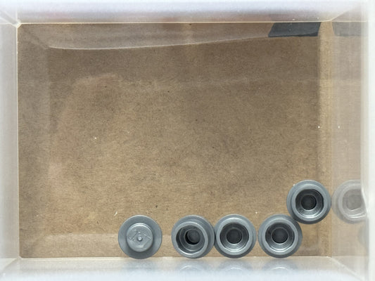 LEGO Parts - Flat Silver Plate, Round 1 x 1 - No 4073 - QTY 5