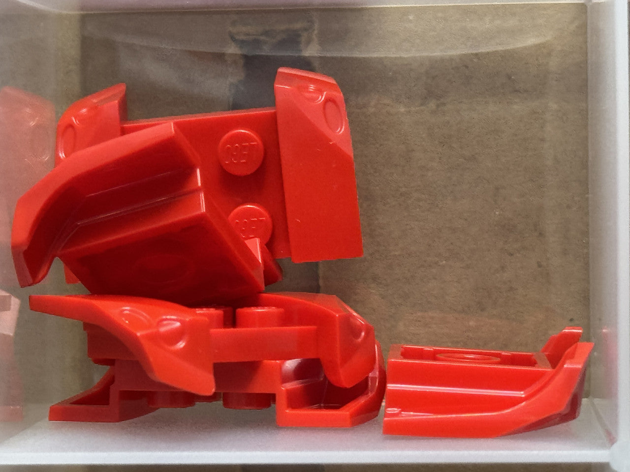LEGO Parts - Red Vehicle, Mudguard 2 x 4 Headlights Overhang - No 44674 - QTY 5