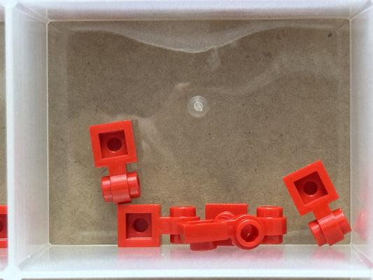 LEGO Parts - Red Plate 1 x 1 with Light Attachment - No 4081b - QTY 5