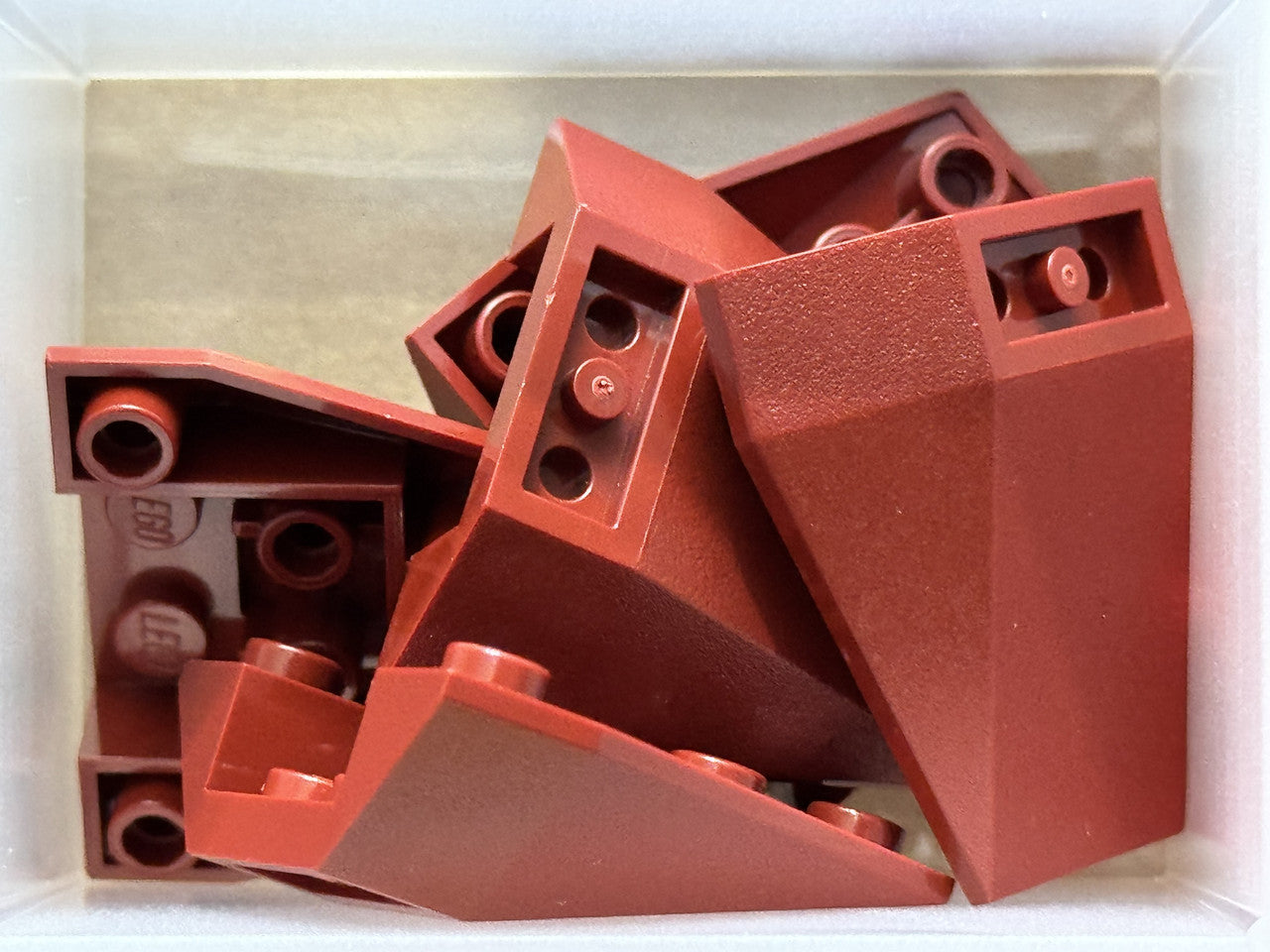 LEGO Parts - Dark Red Wedge 4 x 4 Triple Inverted - No 13349 - QTY 5