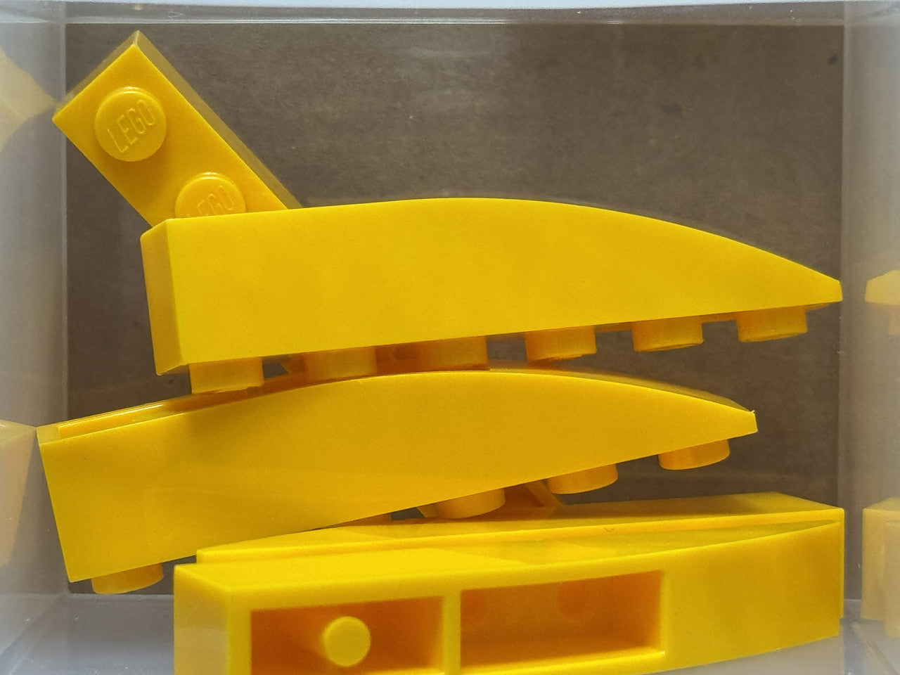 LEGO Parts - Bright Light Orange Slope, Curved 6 x 1 Inverted - No 42023 - QTY 5