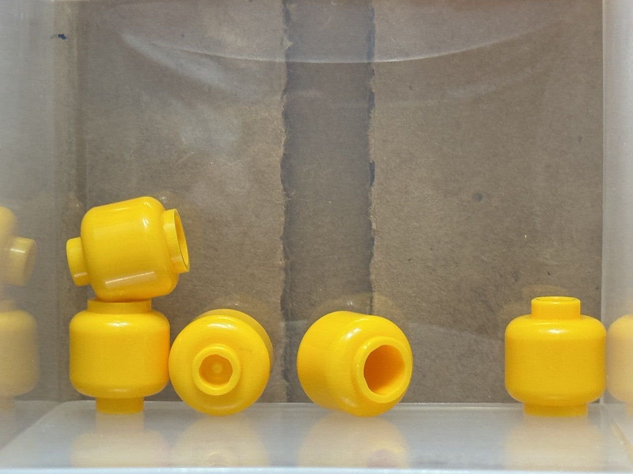 LEGO Parts - Bright Light Orange Minifigure, Head (Plain) - No 3626 - QTY 5