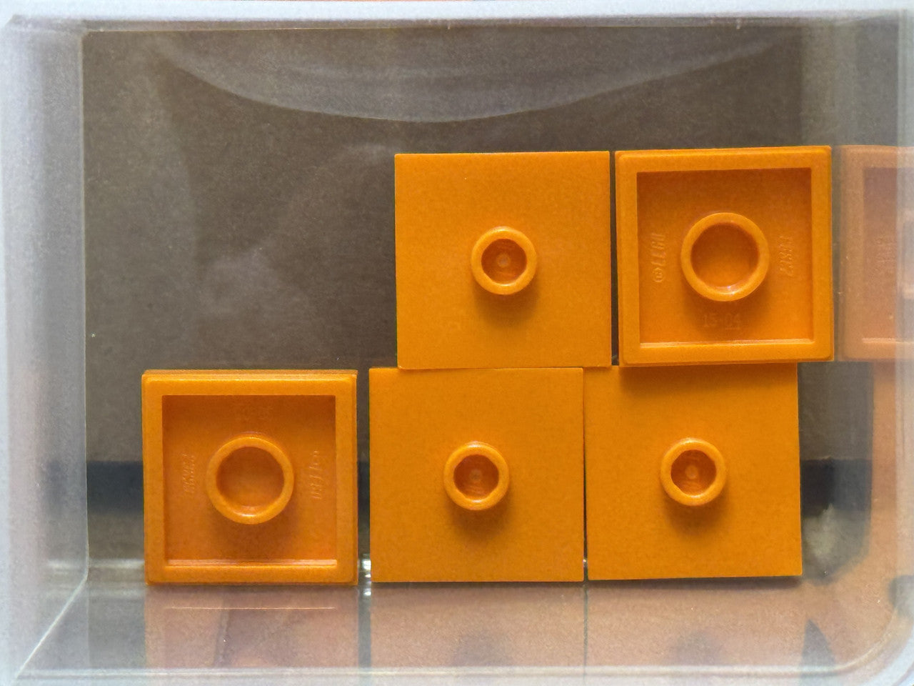 LEGO Parts - Orange Plate 2 x 2 1 Stud in Center (Jumper) - No 87580 - QTY 5