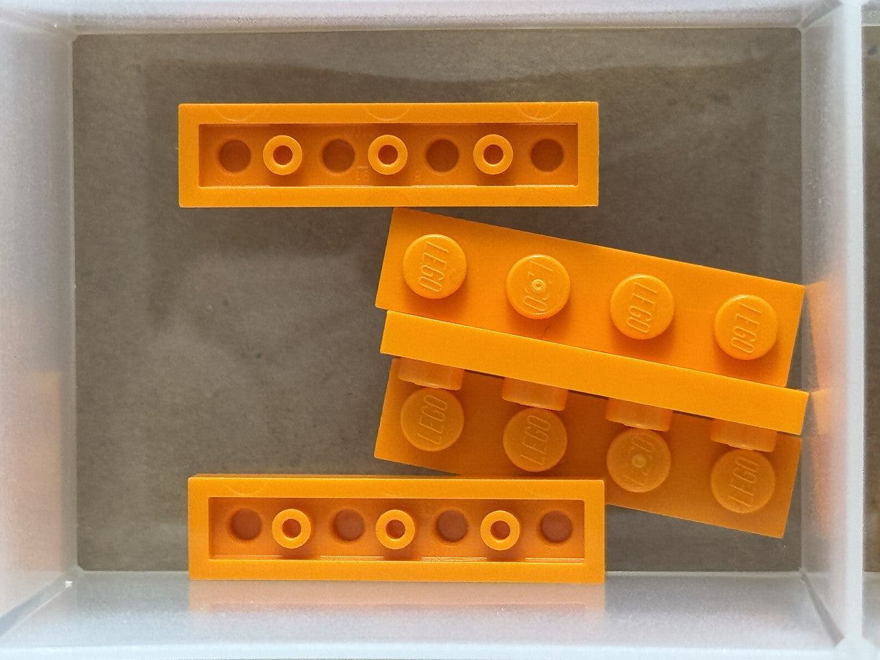 LEGO Parts - Orange Plate 1 x 4 - No 3710 - QTY 5