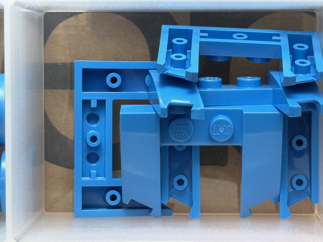LEGO Parts - Dark Azure Wedge 3 x 4 x 2/3 Curved with Cutout - No 11291 - QTY 5