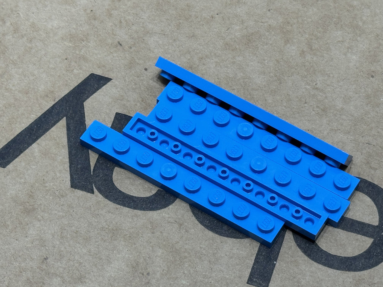 LEGO Parts - Dark Azure Plate 1 x 8 - No 3460 - QTY 5