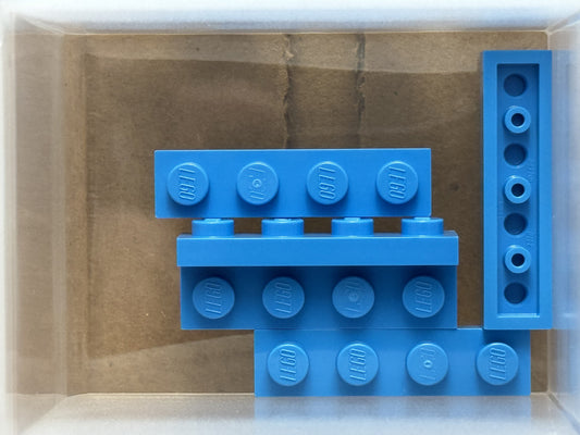 LEGO Parts - Dark Azure Plate 1 x 4 - No 3710 - QTY 5