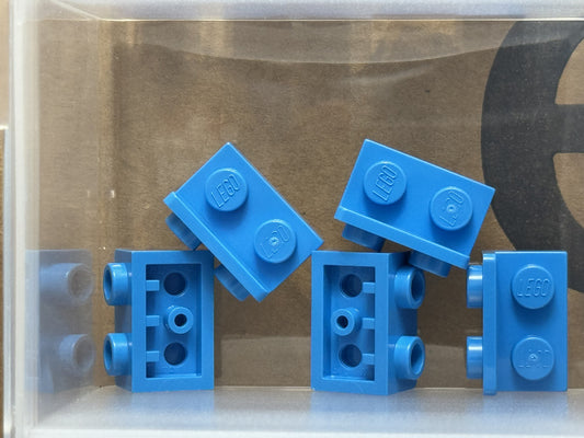 LEGO Parts - Dark Azure Bracket 1 x 2 - 1 x 2 Inverted - No 99780 - QTY 5