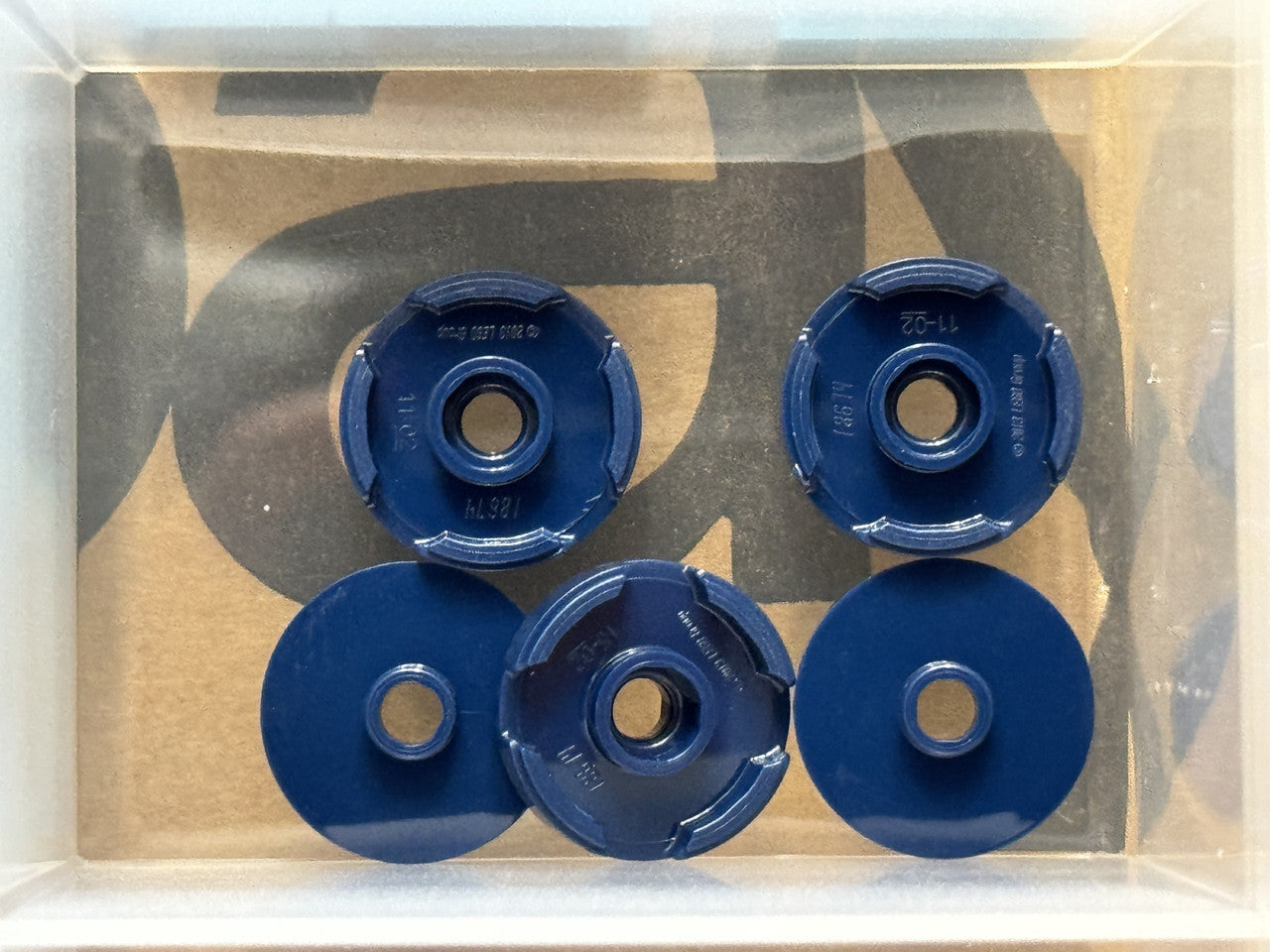 LEGO Parts - Dark Blue Tile, Round 2 x 2 with Open Stud - No 18674 - QTY 5