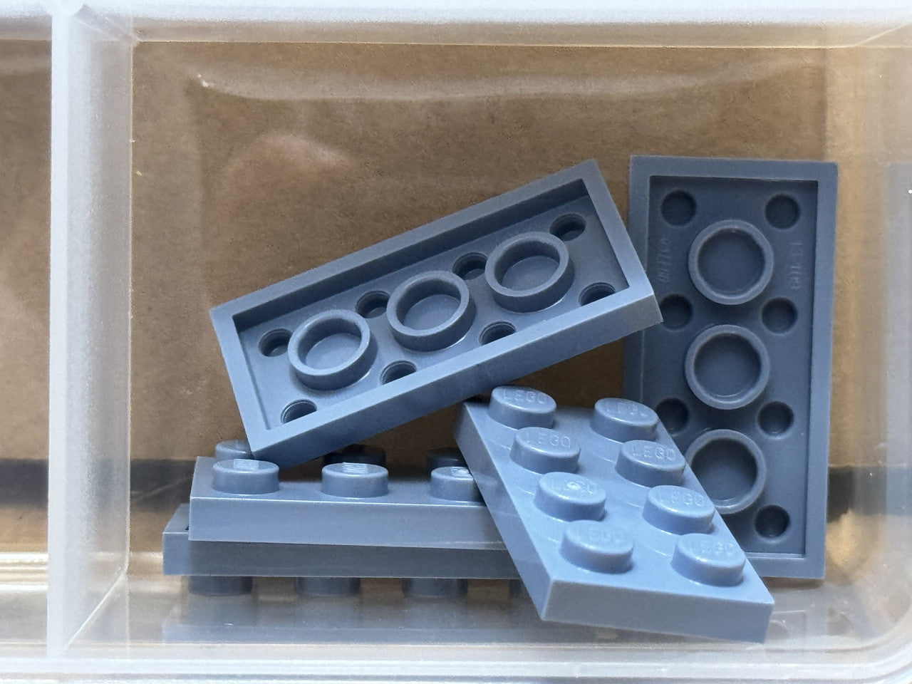 LEGO Parts - Sand Blue Plate 2 x 4 - No 3020 - QTY 5