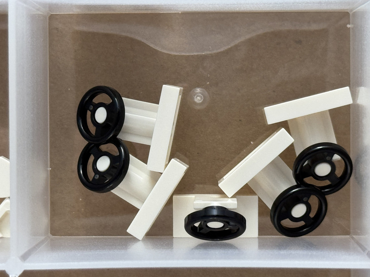 LEGO Parts - White Vehicle, Steering Stand 1 x 2 - No 3829c01 - QTY 5