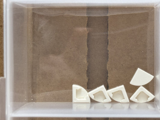 LEGO Parts - White Tile, Round 1 x 1 Quarter - No 25269 - QTY 5