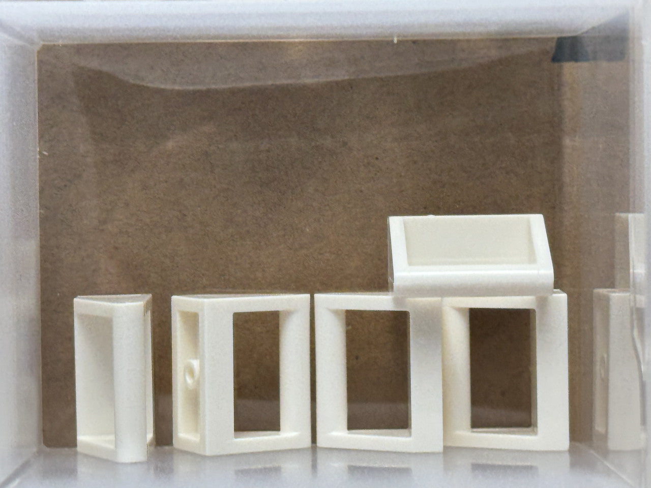 LEGO Parts - White Tile, Modified 1 x 2 with Bar Handle - No 2432 - QTY 5