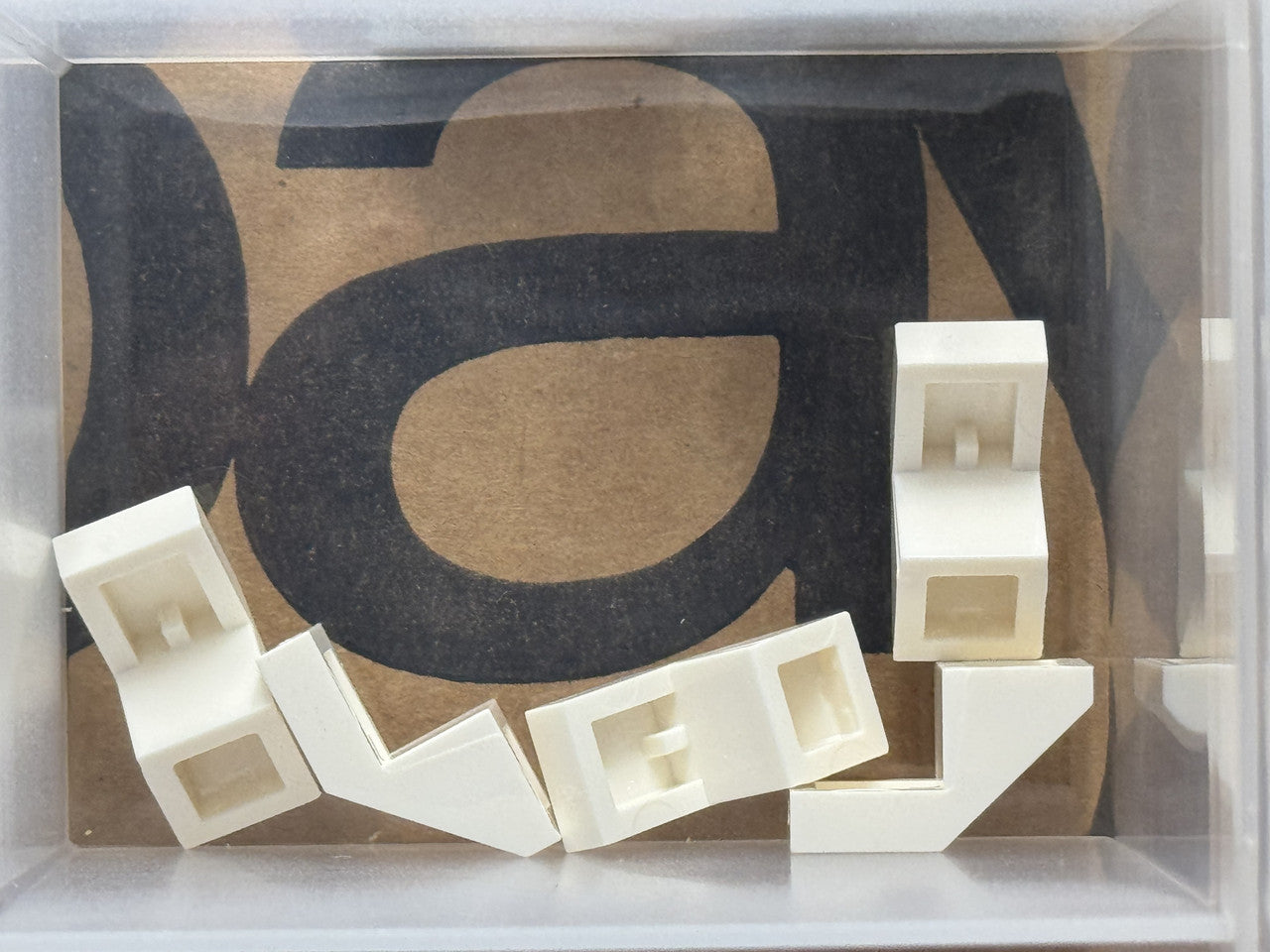 LEGO Parts - White Slope 45 2 x 1 with Cutout without Stud - No 28192 - QTY 5