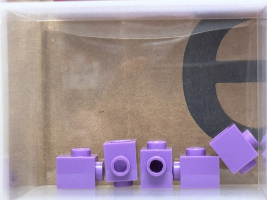 LEGO Parts - Medium Lavender Brick 1 x 1 with Stud on Side - No 87087 - QTY 5
