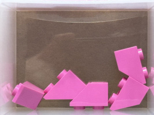 LEGO Parts - Dark Pink Slope, Inverted 45 2 x 1 - No 3665 - QTY 5