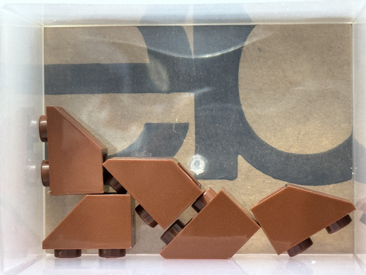 LEGO Parts - Reddish Brown Slope, Inverted 45 2 x 1 - No 3665 - QTY 5