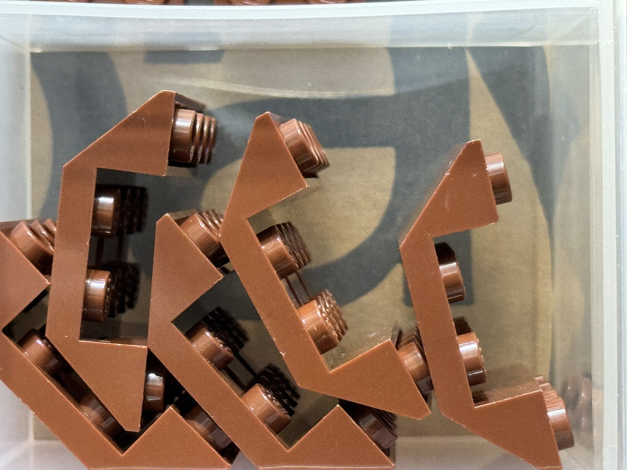 LEGO Parts - Reddish Brown Slope, Inverted 45 4 x 4 Double - No 72454 - QTY 5