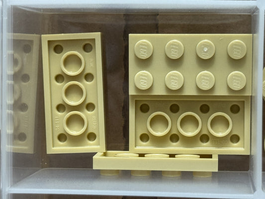 LEGO Parts - Tan Plate 2 x 4 - No 3020 - QTY 5