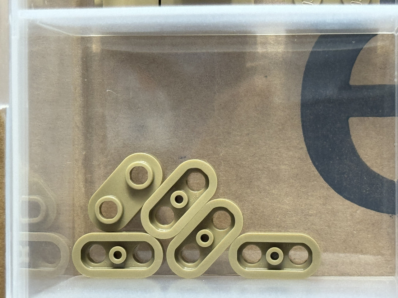 LEGO Parts - Dark Tan Plate, Round 1 x 2 with Open Studs - No 35480 - QTY 5
