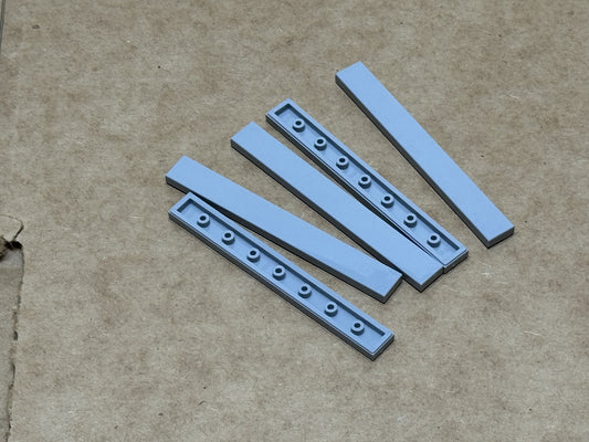 LEGO Parts - Light Bluish Gray Tile 1 x 8 - No 4162 - QTY 5