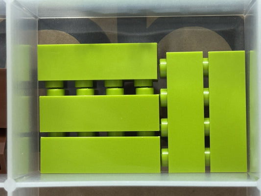 LEGO Parts - Lime Brick 1 x 4 - No 3010 - QTY 5