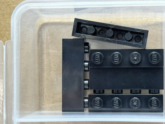 LEGO Parts - Black Brick 1 x 4 - No 3010 - QTY 5