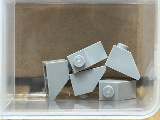 LEGO Parts - Light Bluish Gray Slope 45 2 x 1 - No 3040 - QTY 5