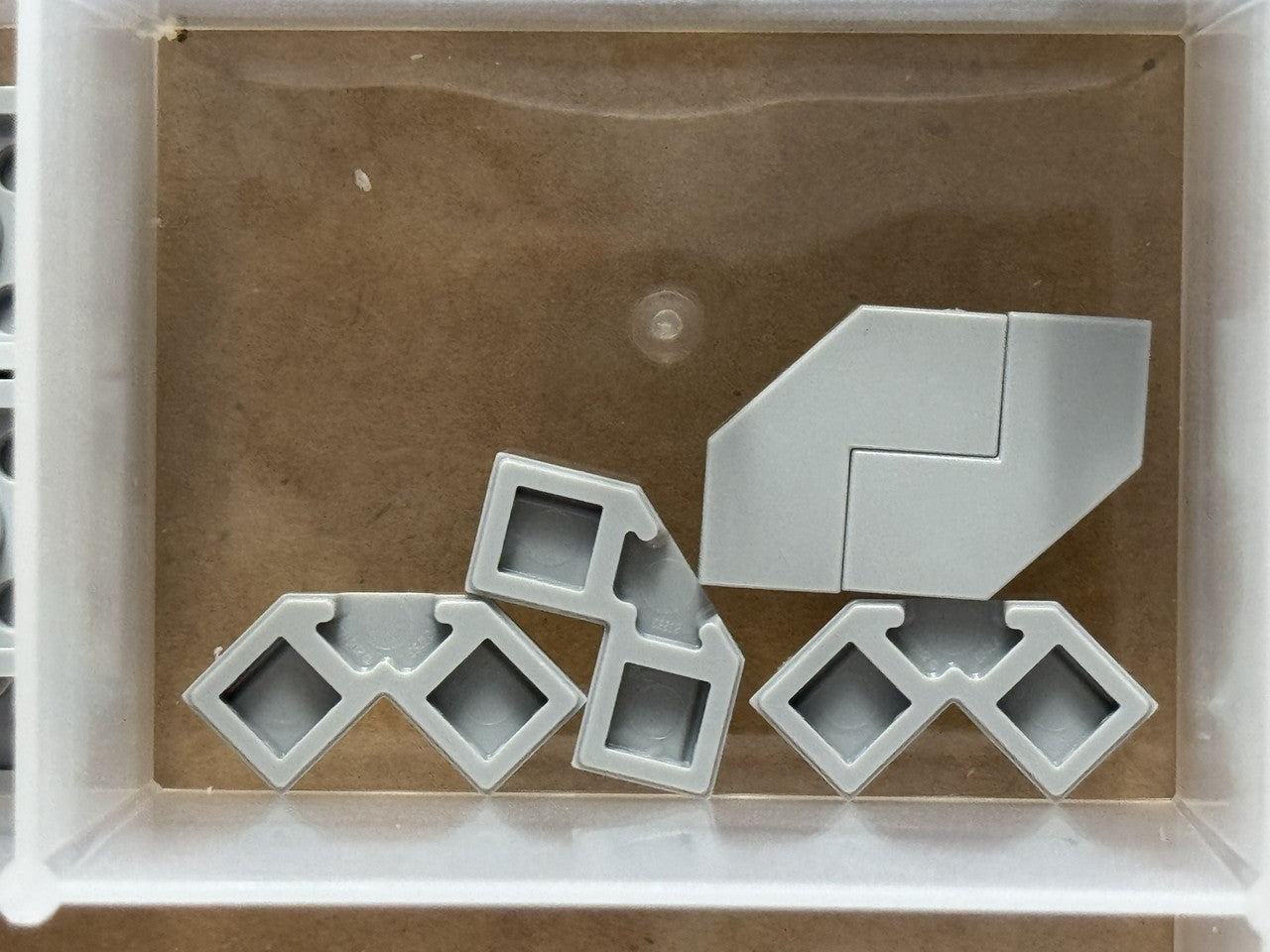 LEGO Parts - Light Bluish Gray Tile, Modified Facet 2 x 2 - No 27263 - QTY 5