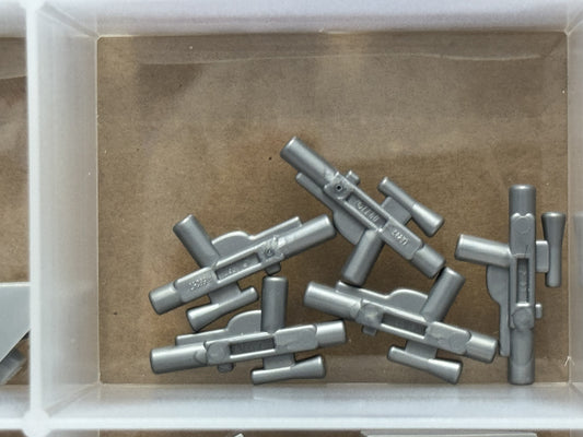 LEGO Parts - Flat Silver Minifigure, Weapon Gun, Blaster SW - No 58247 - QTY 5