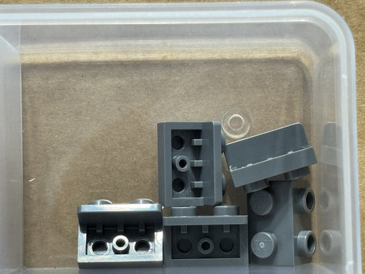 LEGO Parts - Dark Bluish Gray Bracket 1 x 2 - 1 x 2 - No 99781 - QTY 5