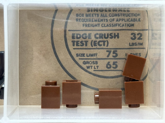 LEGO Parts - Reddish Brown Brick 1 x 1 - No 3005 - QTY 5