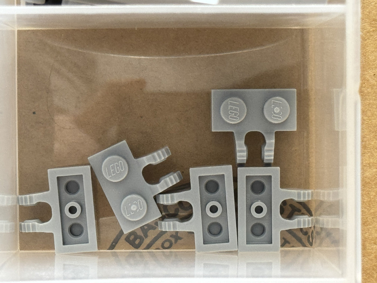 LEGO Parts - Light Bluish Gray 1 x 2 Locking 2 Fingers Side - No 60471 - QTY 5