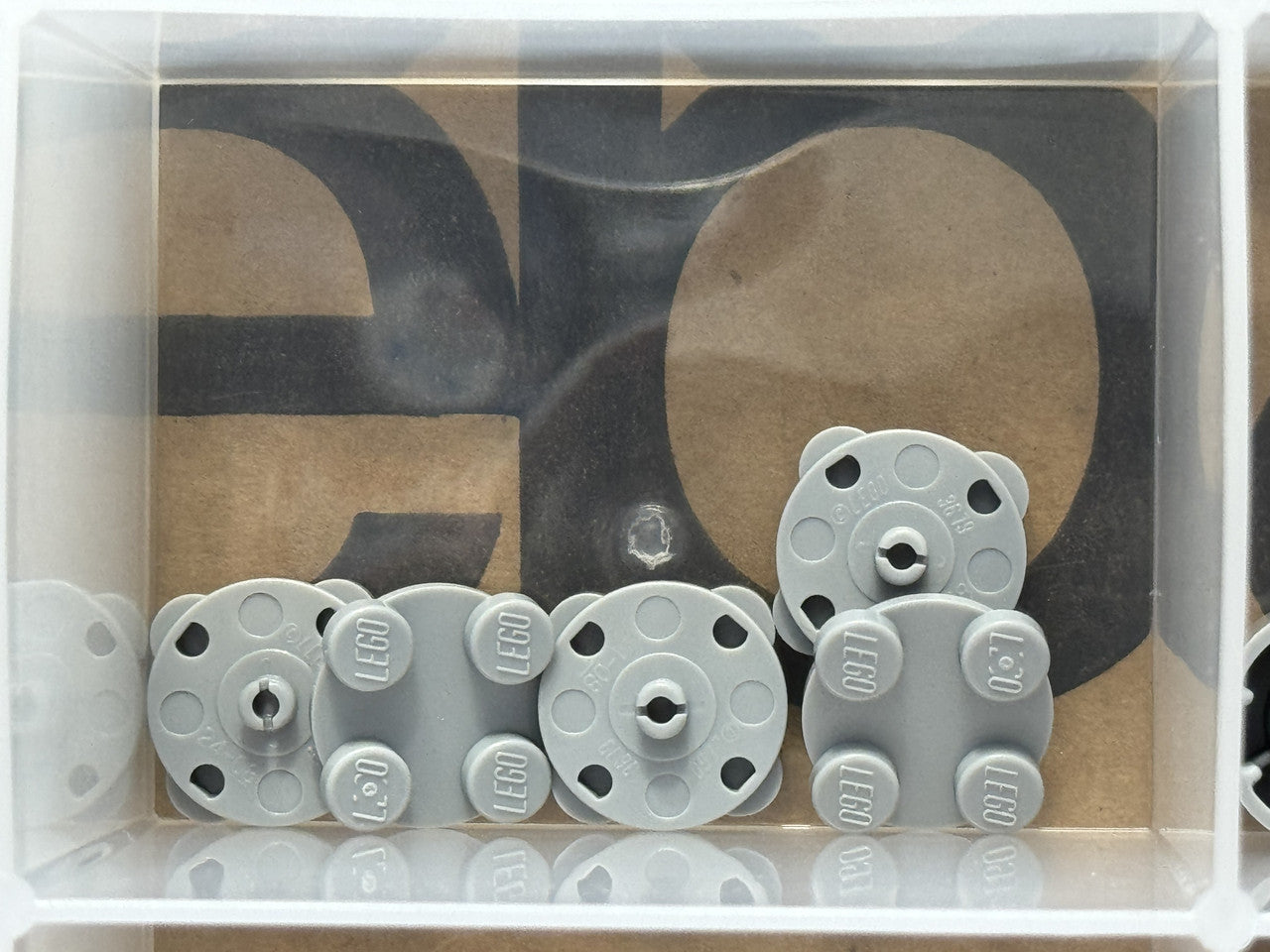 LEGO Parts - Light Bluish Gray Turntable 2 x 2 Plate, Top - No 3679 - QTY 5