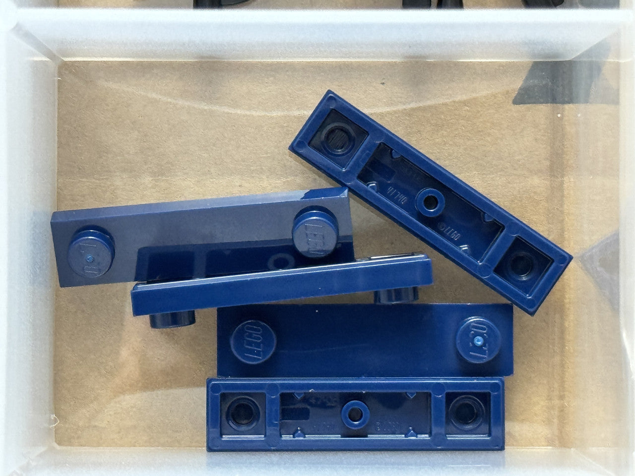 LEGO Parts - Dark Blue Plate 1 x 4 with 2 Studs with Groove - No 41740 - QTY 5