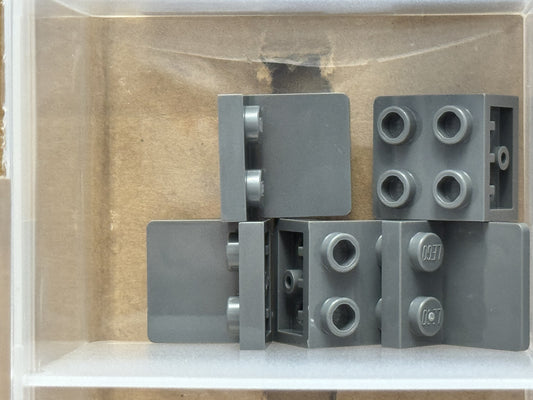 LEGO Parts - Dark Bluish Gray Bracket 1 x 2 - 2 x 2 Inverted - No 99207 - QTY 5