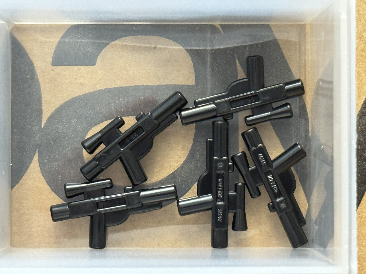 LEGO Parts - Black Minifigure, Weapon Gun Blaster SW Standard - No 58247 - QTY 5