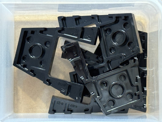 LEGO Parts - Black Wedge, Plate 4 x 4 - No 43719 - QTY 5