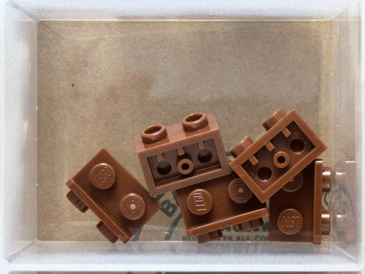 LEGO Parts - Reddish Brown Bracket 1 x 2 - 1 x 2 Inverted - No 99780 - QTY 5