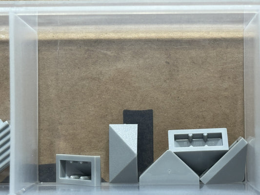 LEGO Parts - Light Bluish Gray Slope 45 2 x 1 Triple - No 15571 - QTY 5
